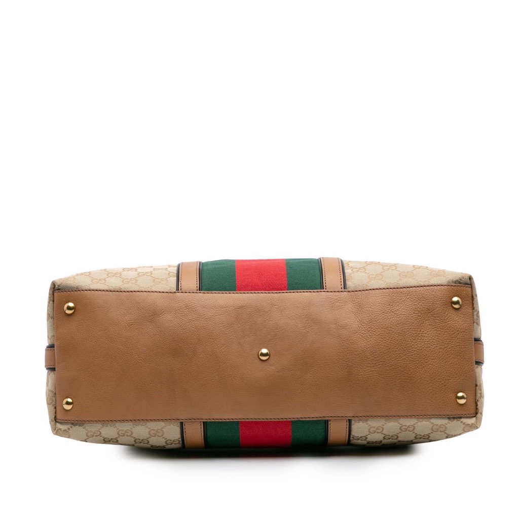 Gucci Medium GG Canvas Rania Top Handle Bag - 3