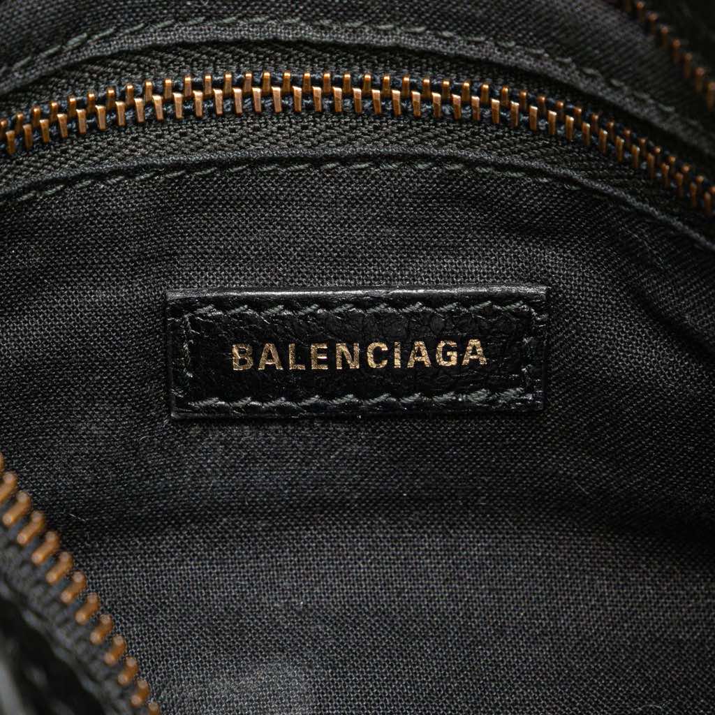 Balenciaga Mini Lambskin Motocross Graffiti Classic City Satchel - Side view
