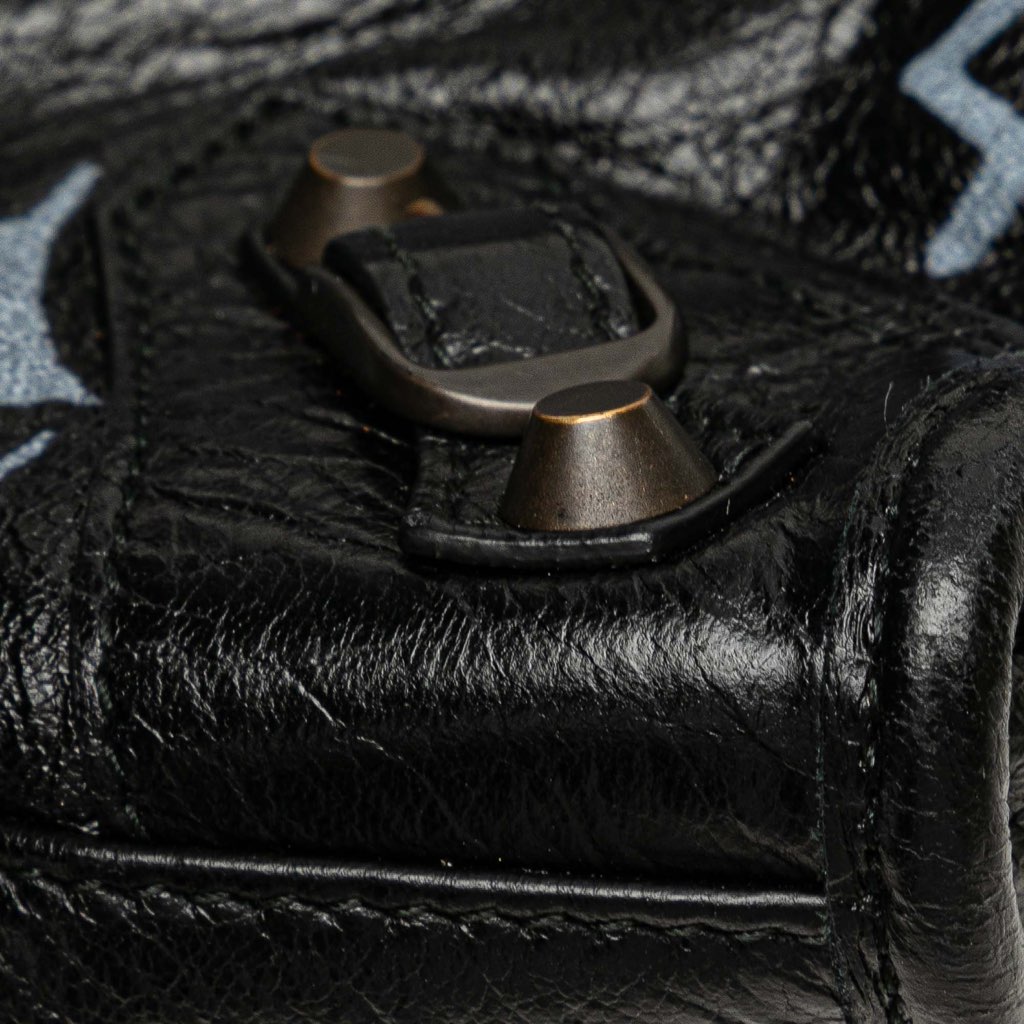 Balenciaga Mini Lambskin Motocross Graffiti Classic City Satchel - Image 10