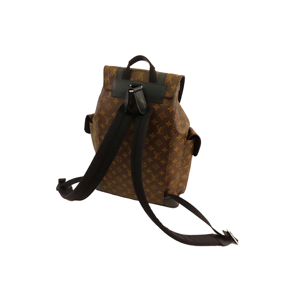 Louis Vuitton Monogram Macassar Christopher Backpack MM - Back view