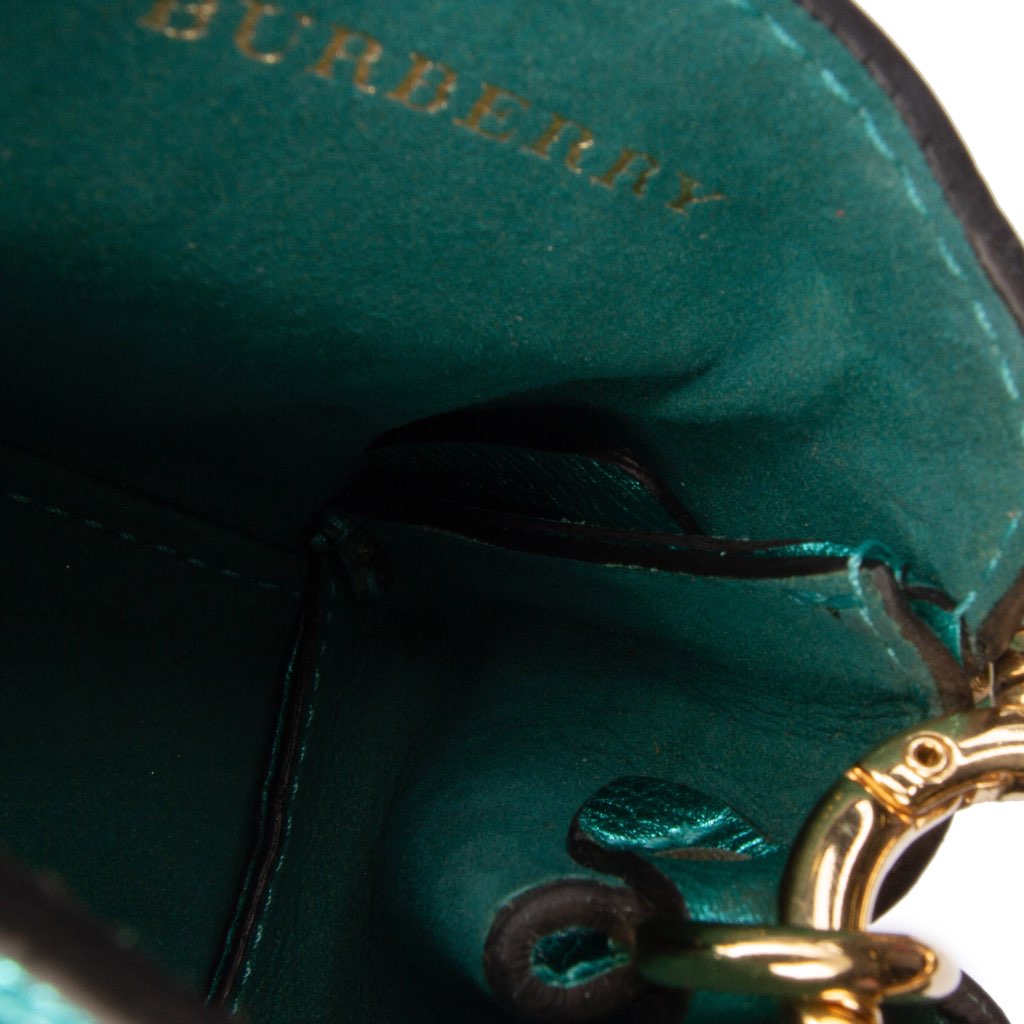 Burberry Mini Metallic Calfskin Buckle Charm Handbag - Image 10
