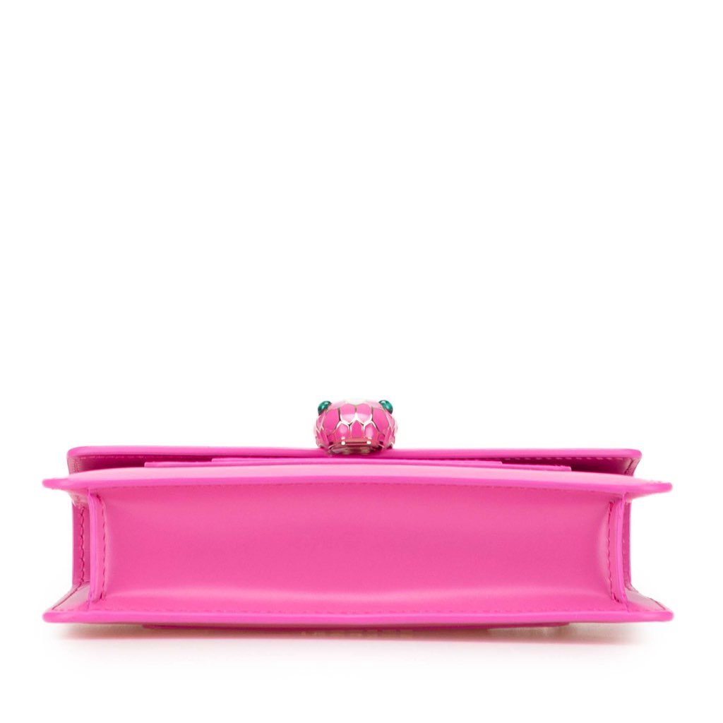 Bvlgari Small Leather Square Serpenti Forever Chain Crossbody - Image 6