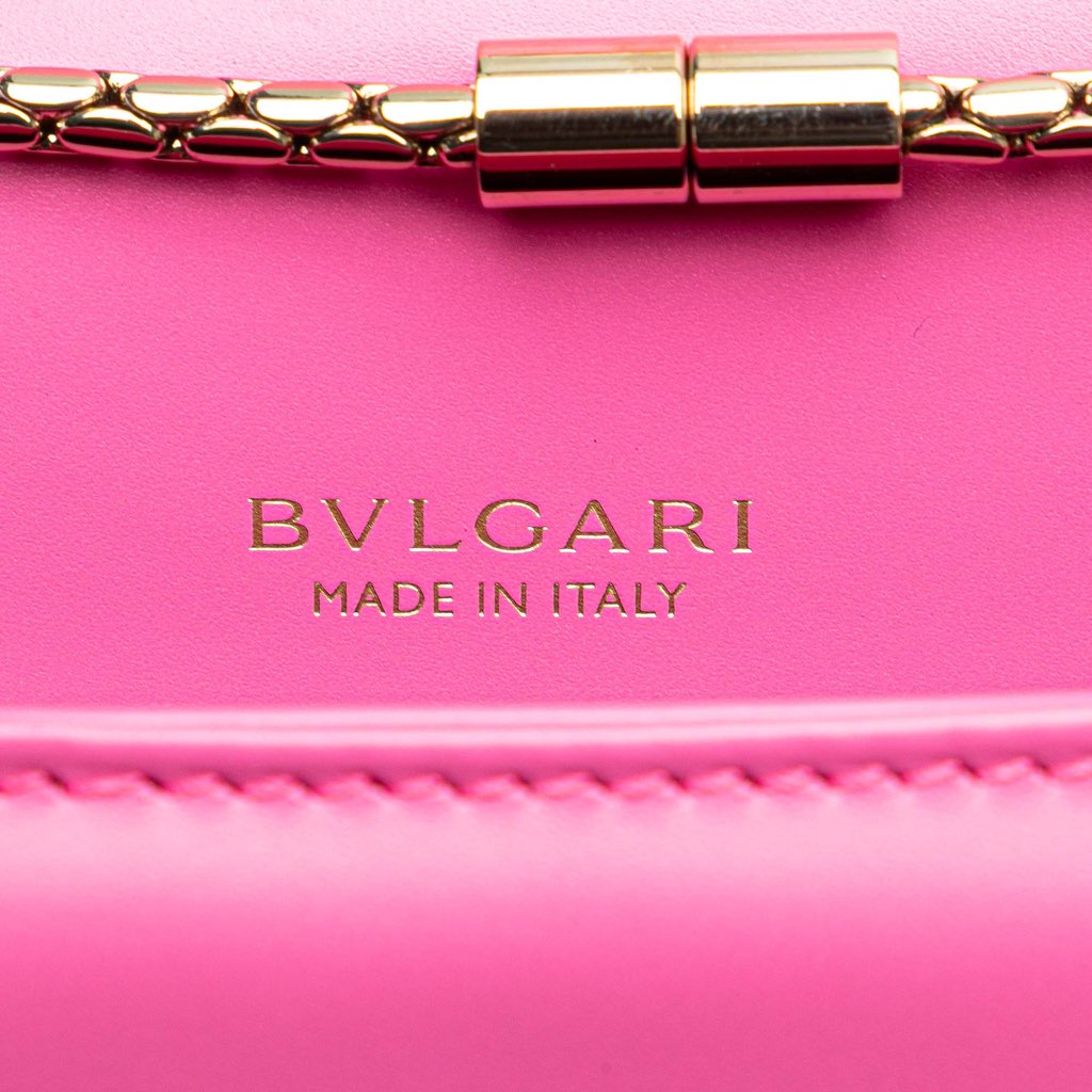 Bvlgari Small Leather Square Serpenti Forever Chain Crossbody - Side view