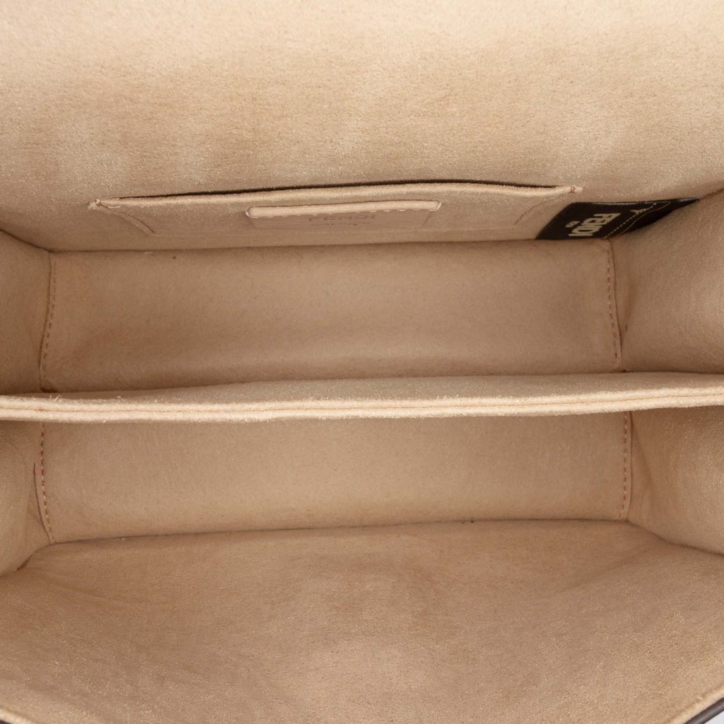 Fendi Small Velvet Embroidered Zucca Canvas and Leather Kan I Crossbody - 4