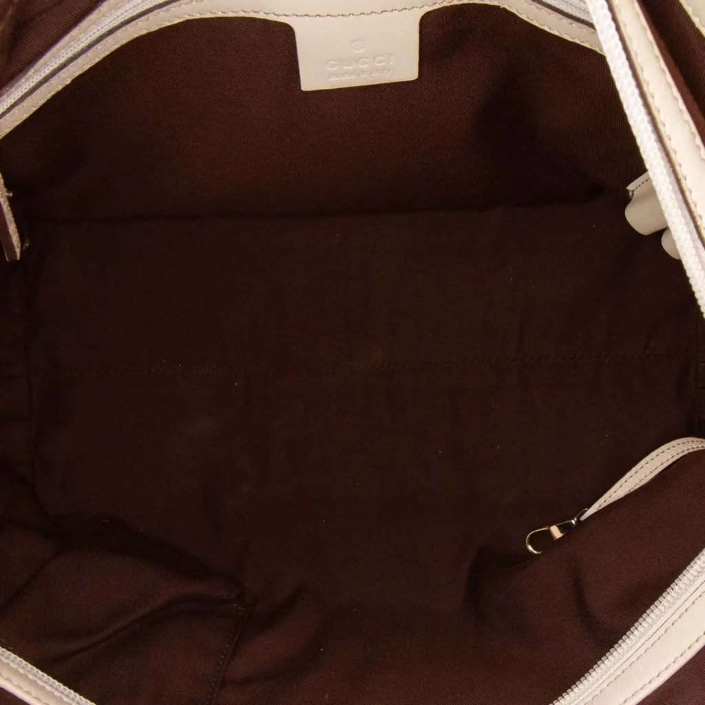Gucci GG Canvas Punch Tote Brown Canvas Fair - Model View