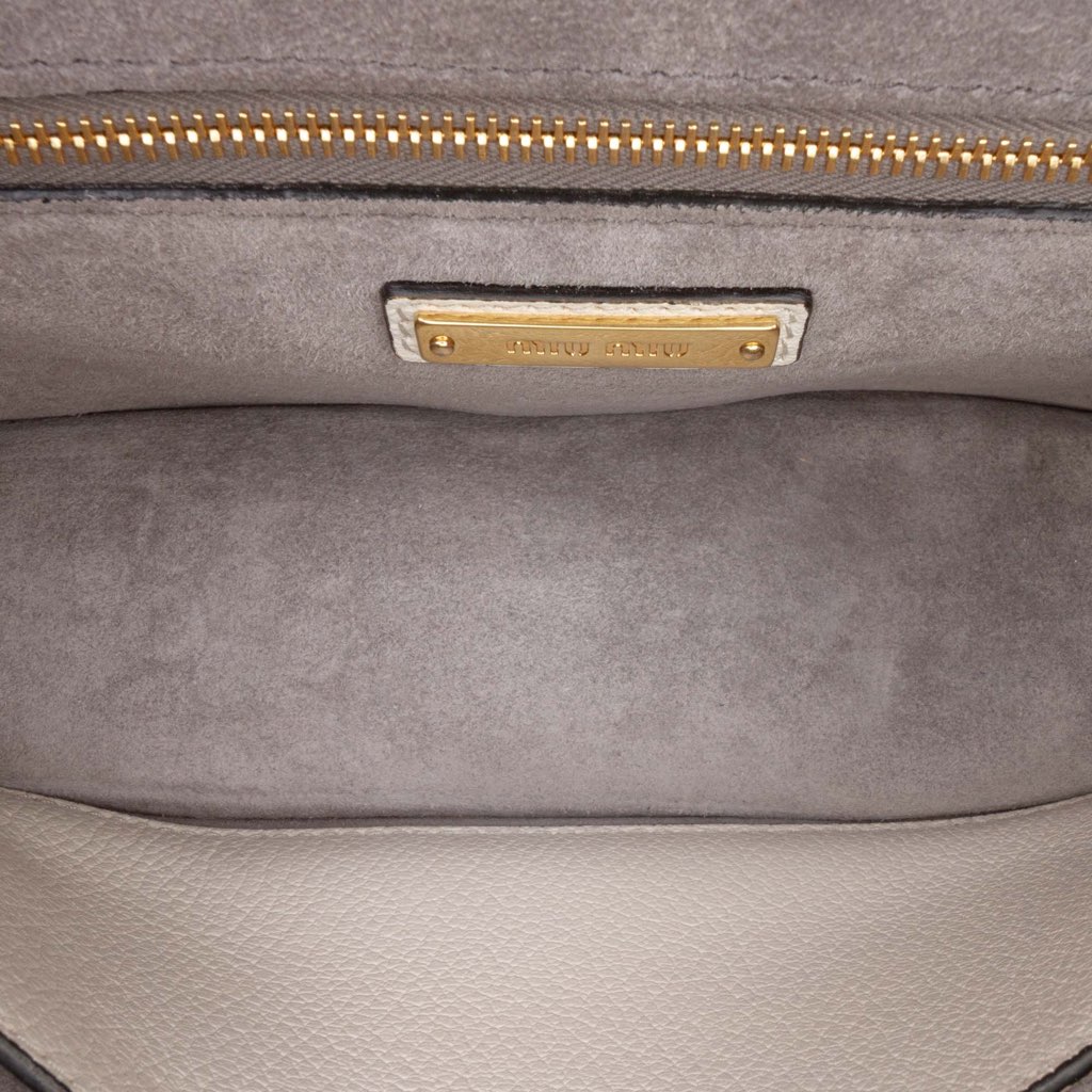 Miu Miu Goatskin Madras Soft Calf Crystal Embellished Crossbody - 4