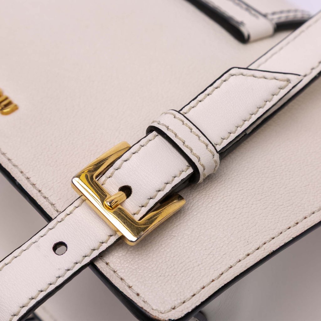 Miu Miu Goatskin Madras Soft Calf Crystal Embellished Crossbody - Image 12