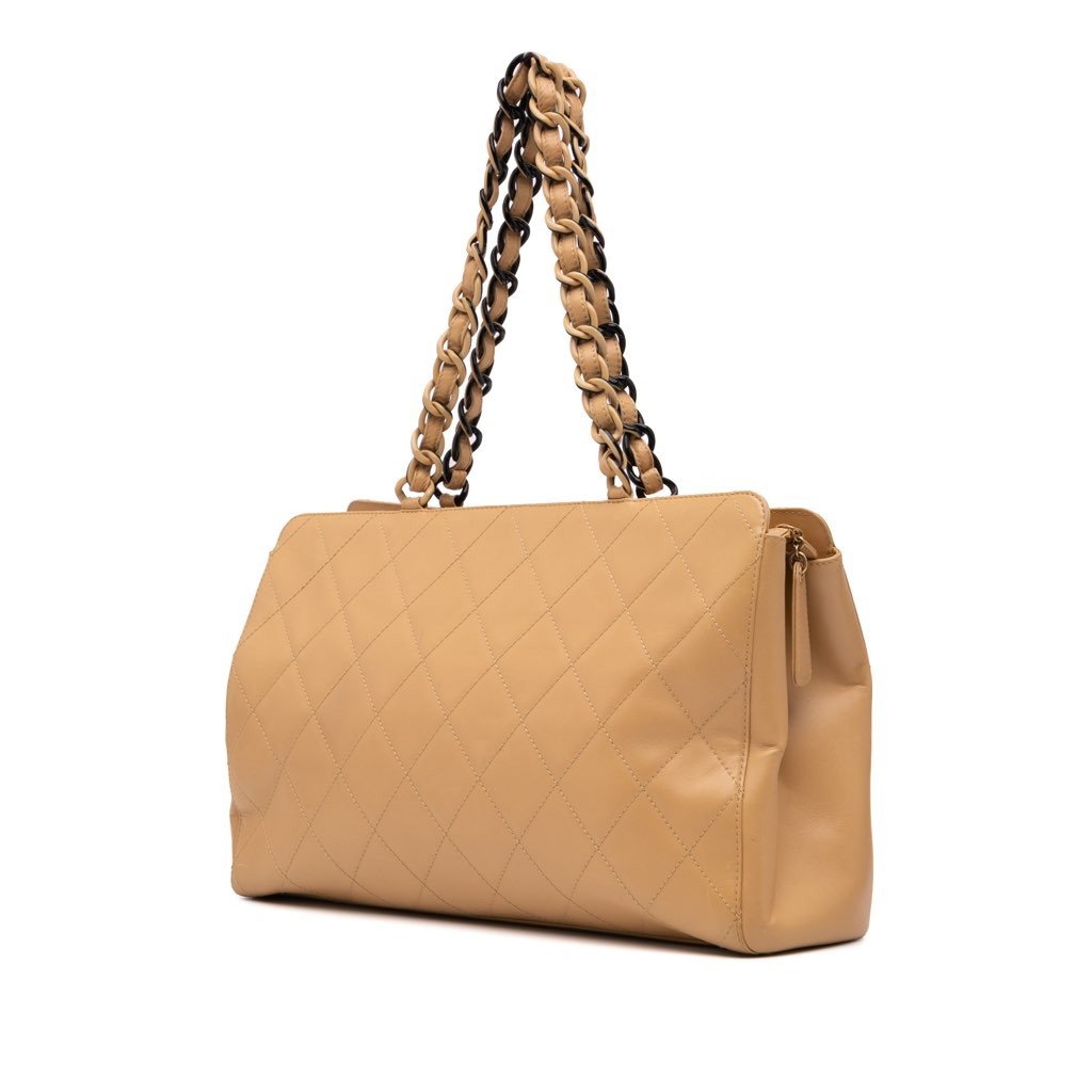 Chanel CC Quilted Lambskin Chain Shoulder Bag - 2