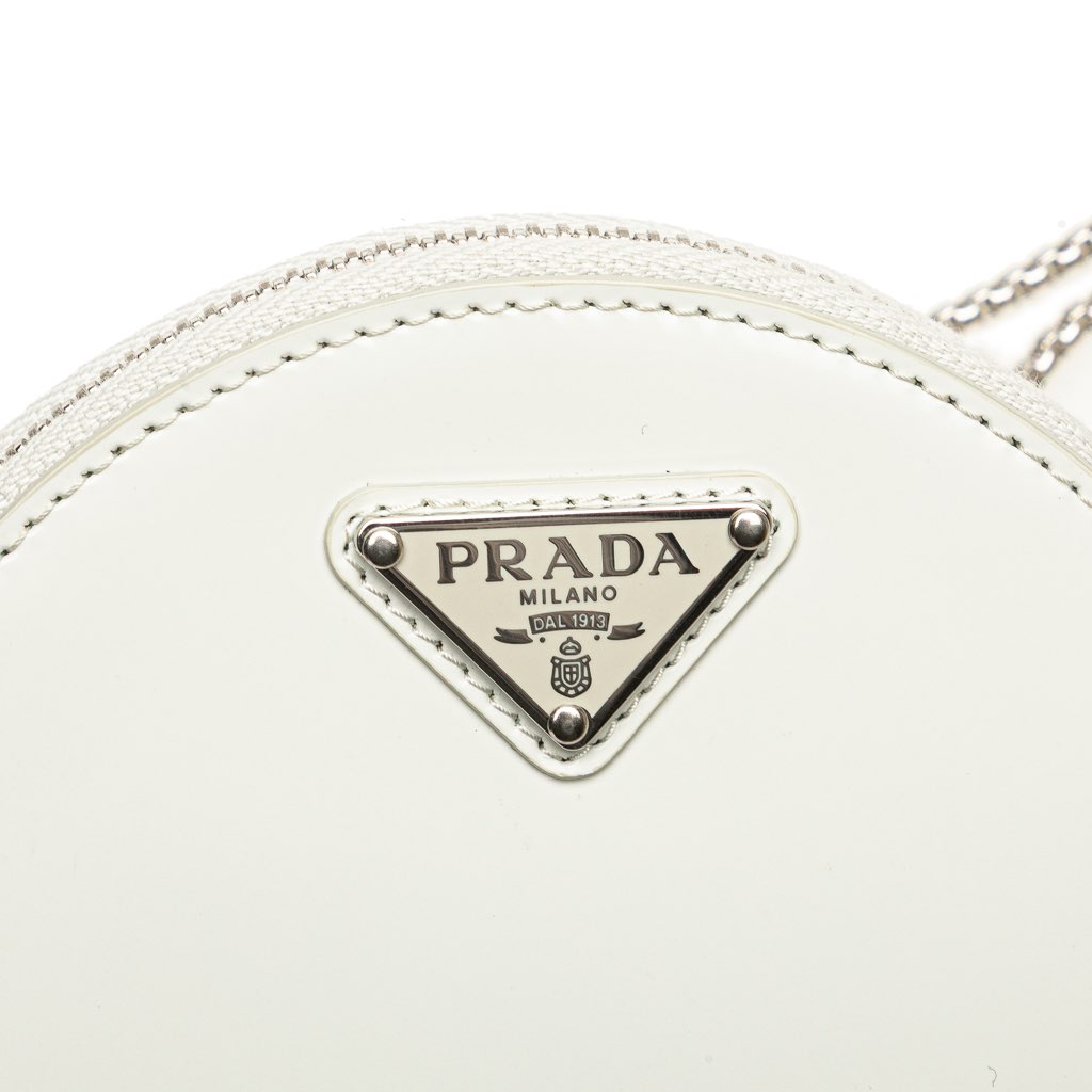 Prada Spazzolato Round Chain Coin Crossbody - Detail 2