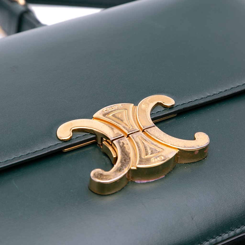 Celine Classique Shiny Calfskin Triomphe Crossbody - Image 11