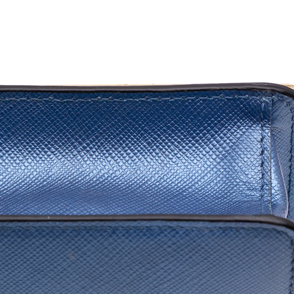 Prada Saffiano Lux Metal Bar Chain Crossbody - Image 12