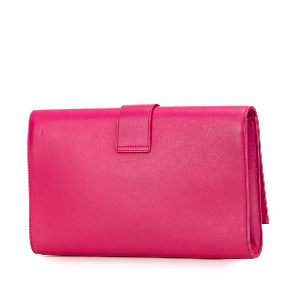 Saint Laurent Leather Chyc Ligne Clutch - 2