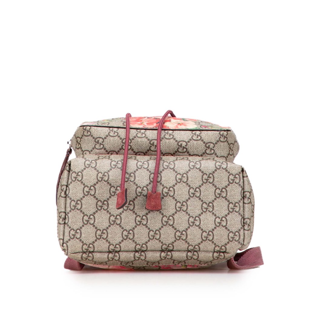 Gucci Small GG Supreme Blooms Single Buckle Backpack - 3
