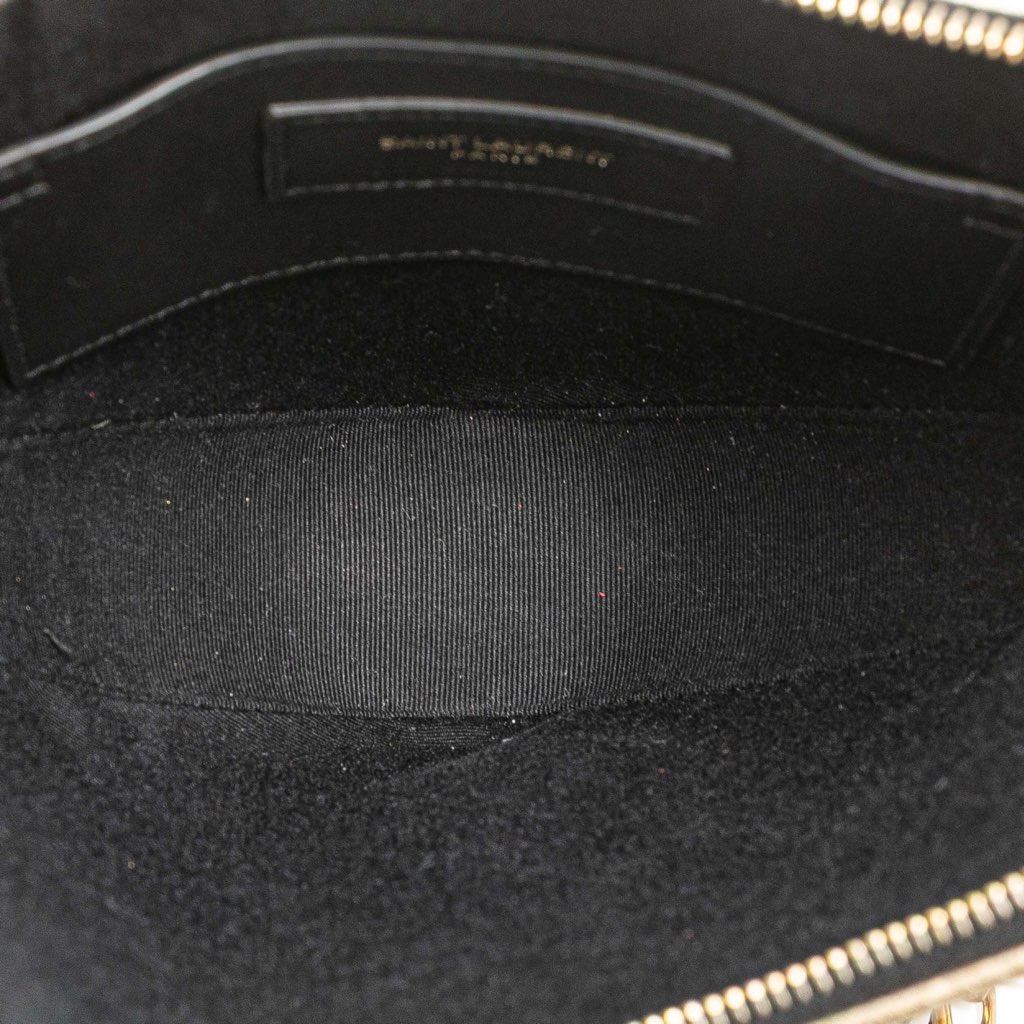 Saint Laurent Metallic Calfskin Heart Monogram Crossbody - 4