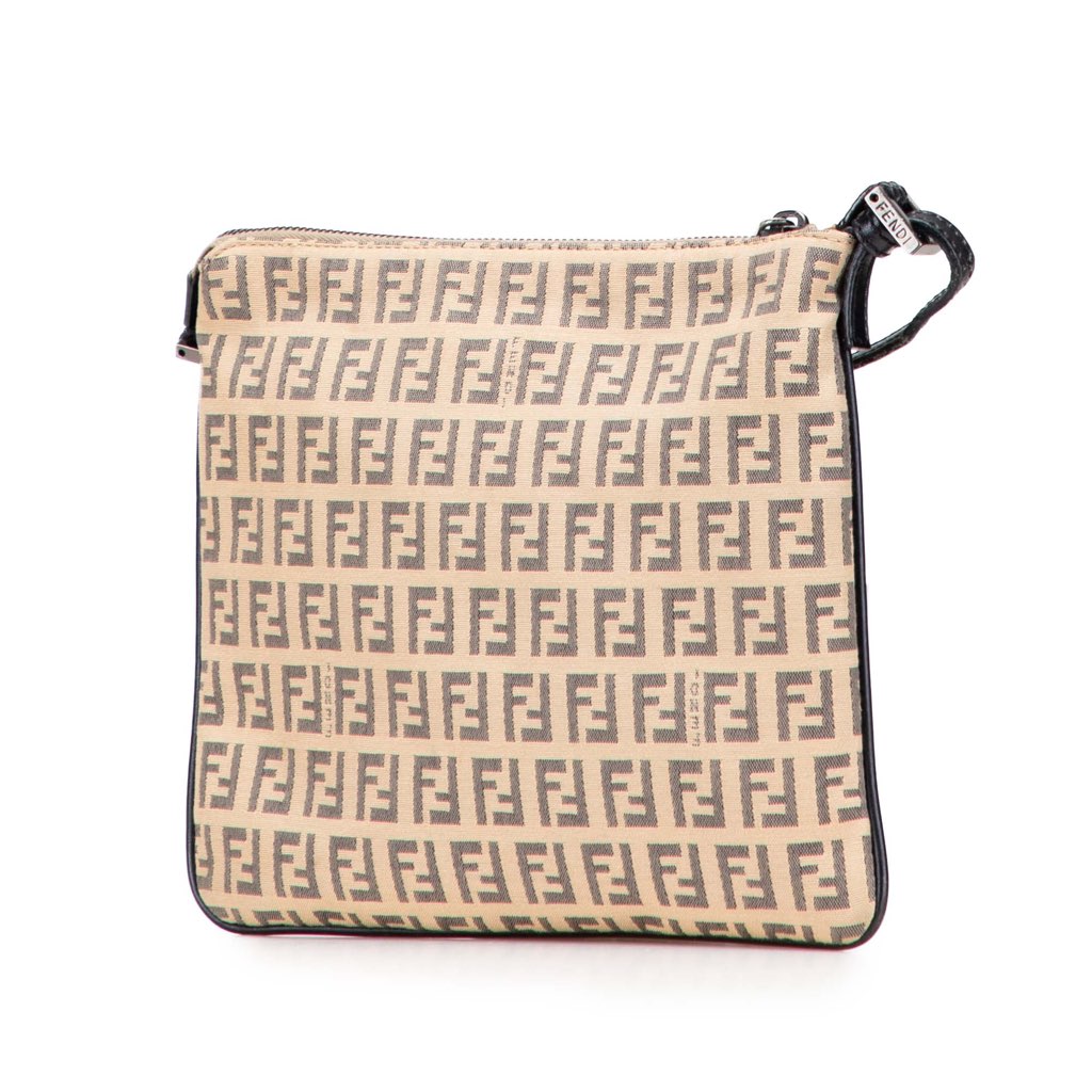 Fendi Zucchino Canvas Crossbody - Back view