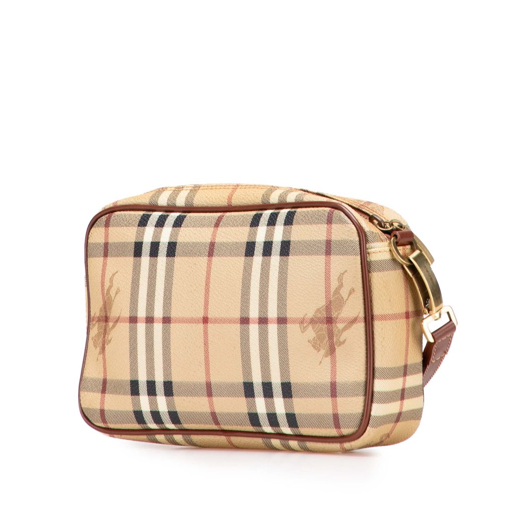 Burberry Haymarket Check Coated Canvas Clutch - Back view