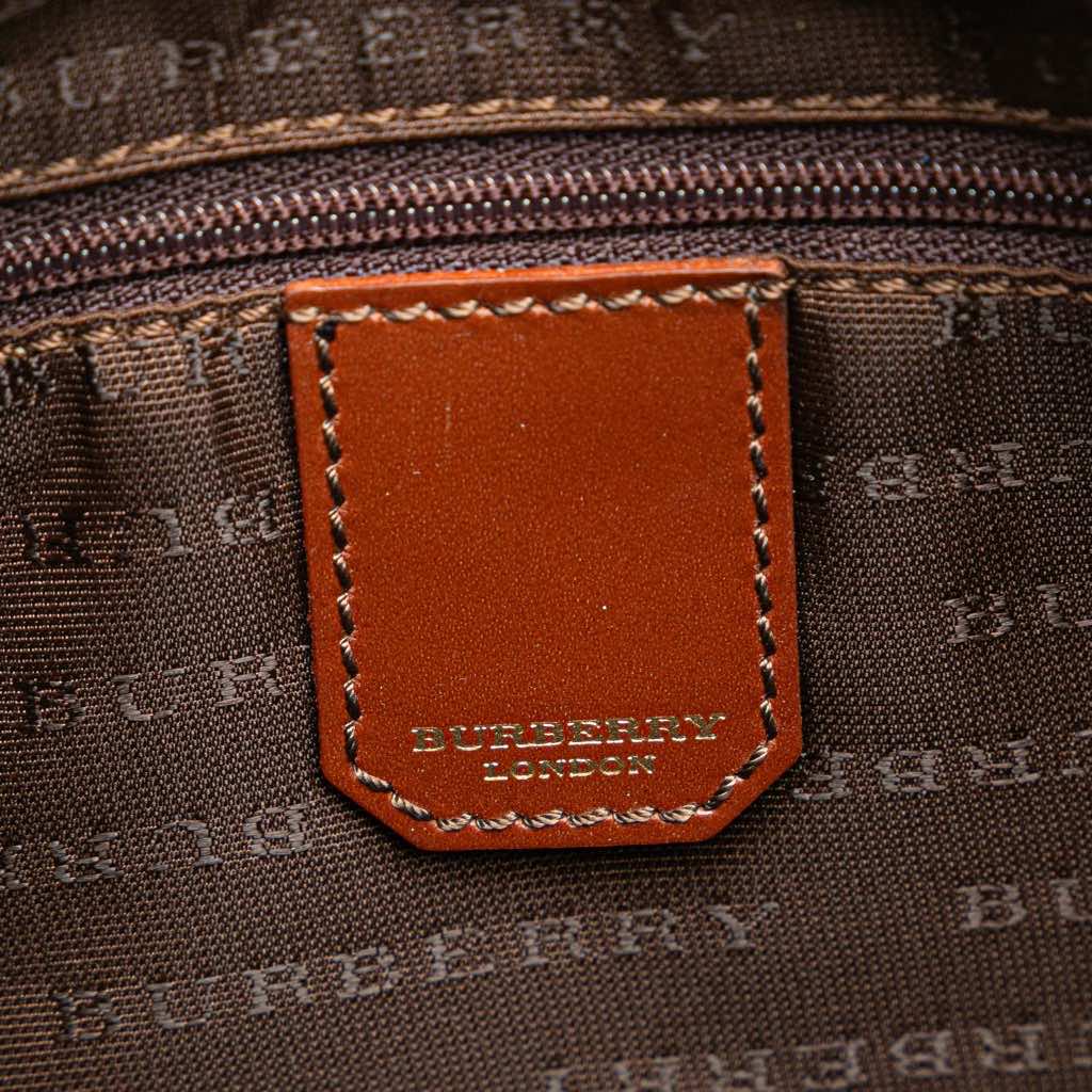 Burberry Haymarket Check Coated Canvas Clutch - Side view