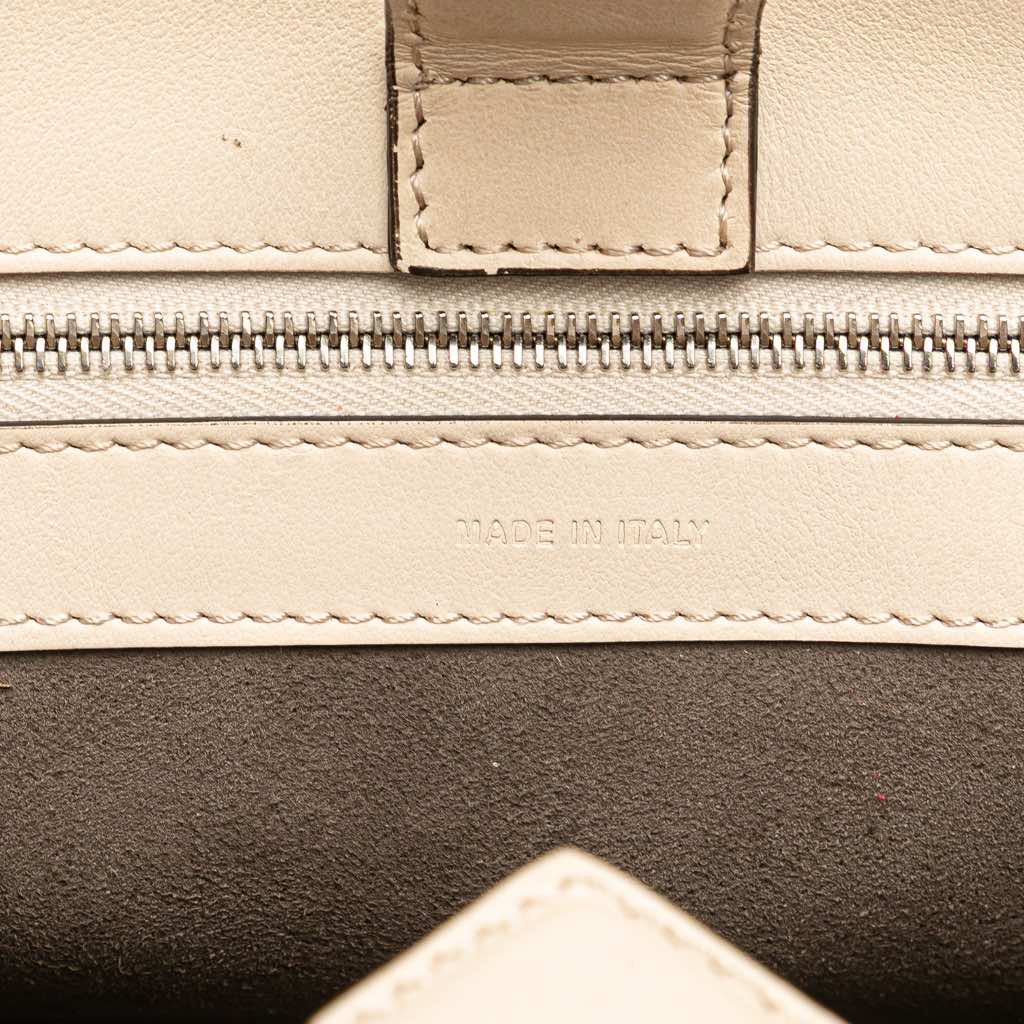 Fendi Small Bicolor Calfskin Whipstitch Runway Satchel - Detail 1