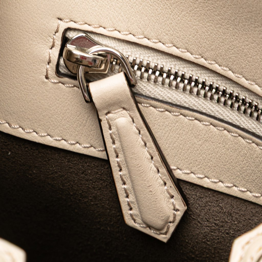 Fendi Small Bicolor Calfskin Whipstitch Runway Satchel - Image 10