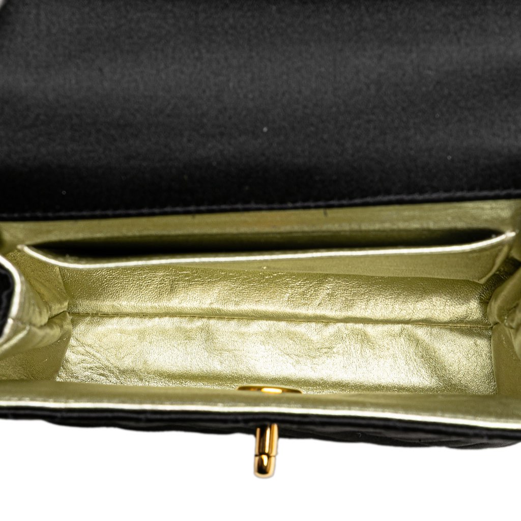 Chanel Mini Square Diagonal Quilted Satin Single Flap - 4