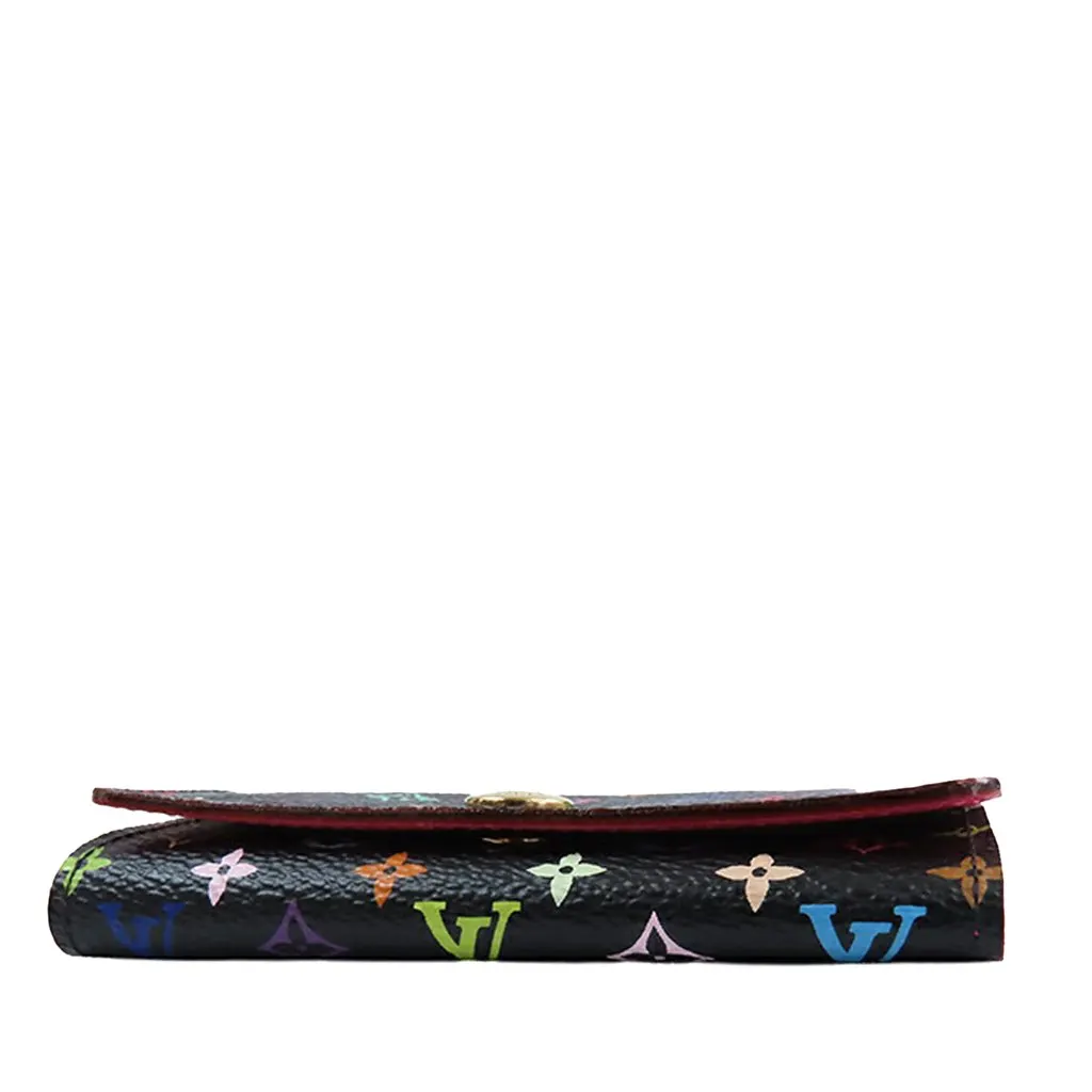 Louis Vuitton Monogram Multicolore 4 Key Holder Black Canvas Good - Inside View