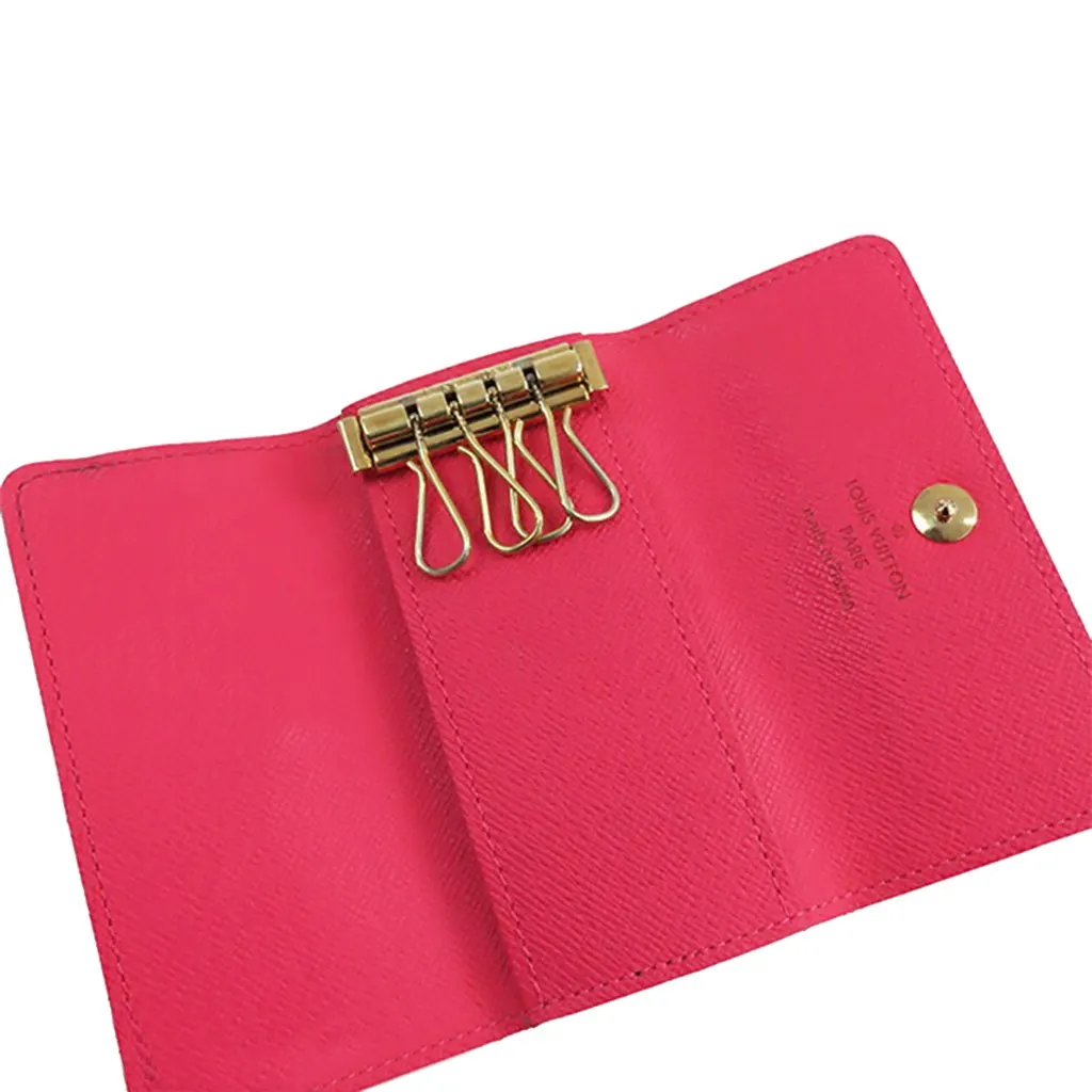 Louis Vuitton Monogram Multicolore 4 Key Holder Black Canvas Good - Model View