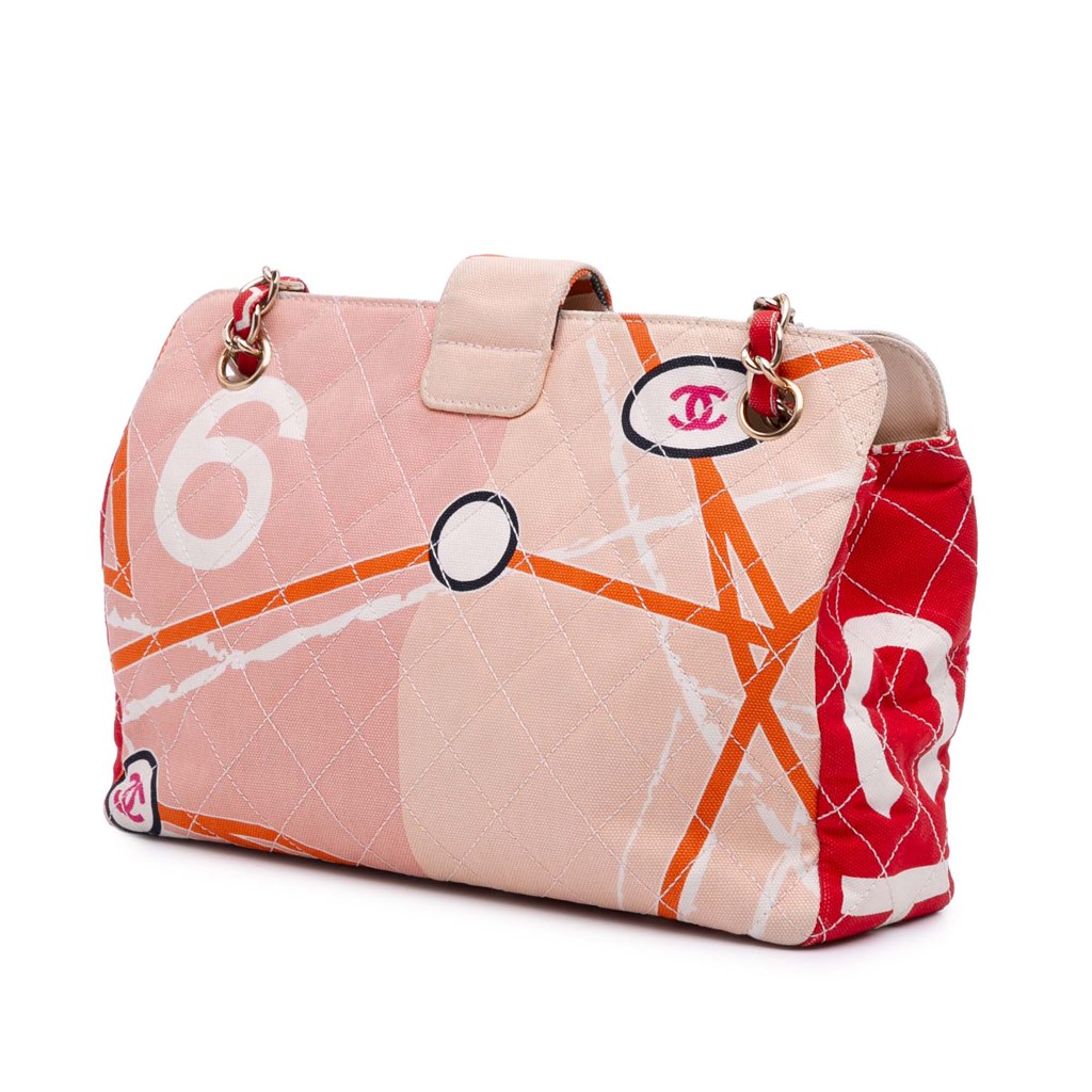 Chanel CC Printed Canvas Eiffel Tower Shoulder Bag - 2