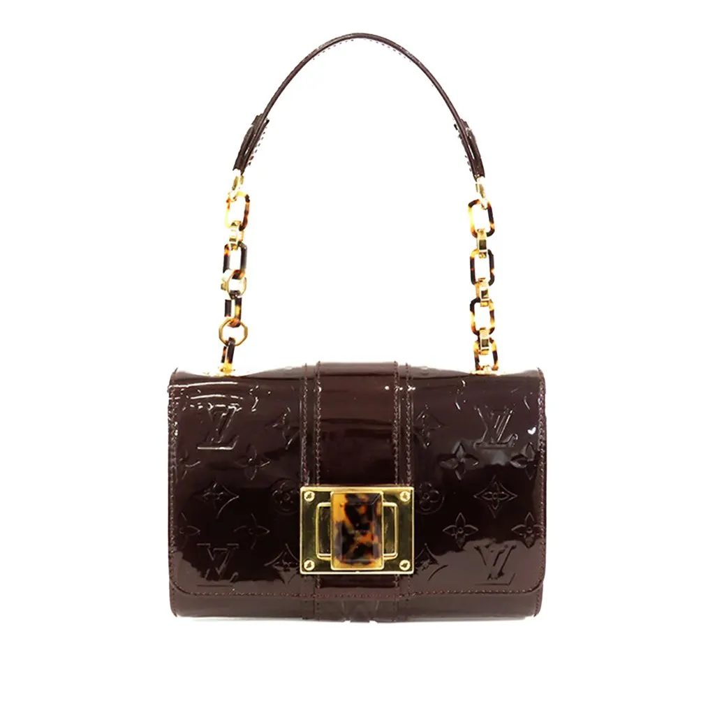 Louis Vuitton Monogram Vernis Vermont Avenue Purple Leather Good - Front View