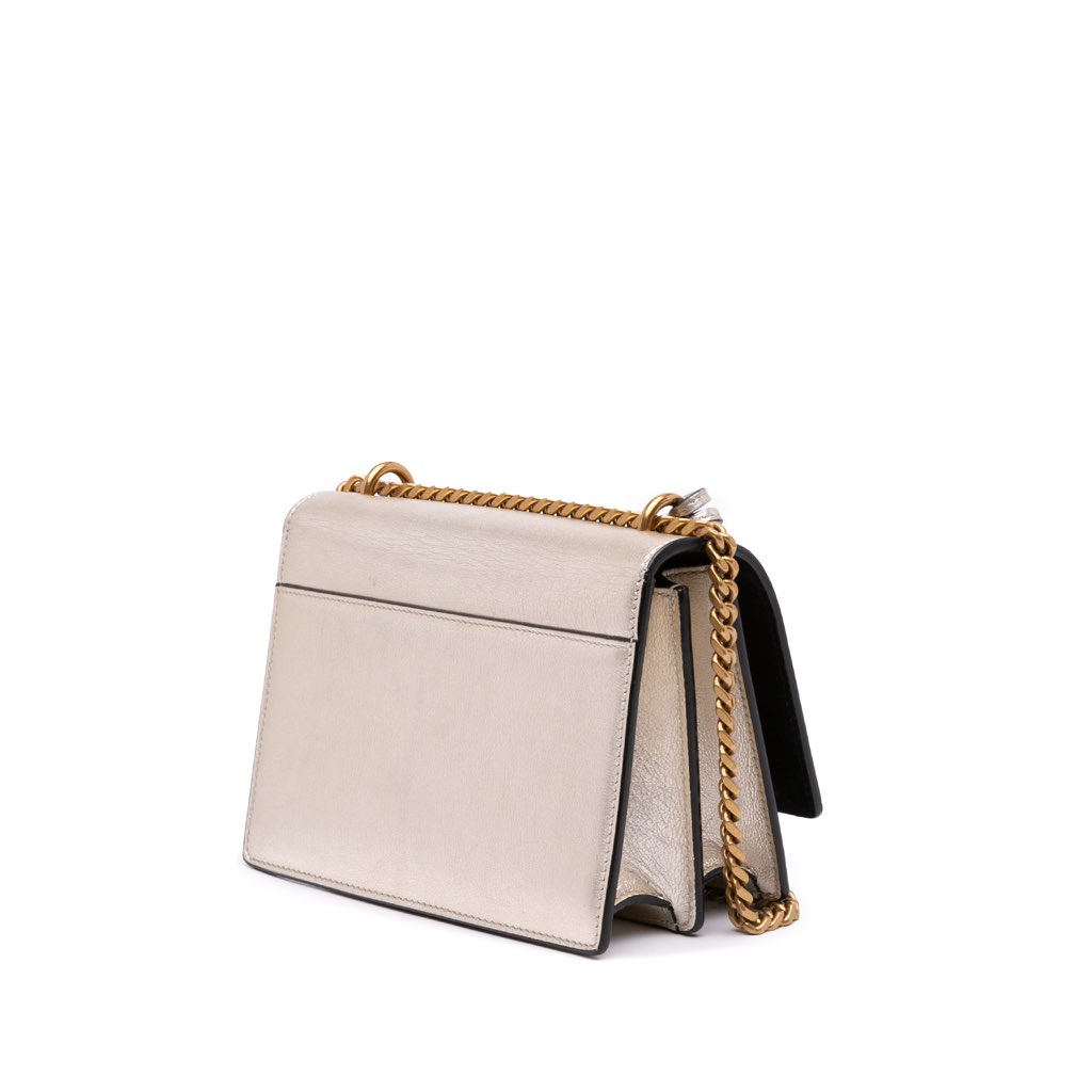 Saint Laurent Small Metallic Calfskin Monogram Sunset Crossbody - Back view