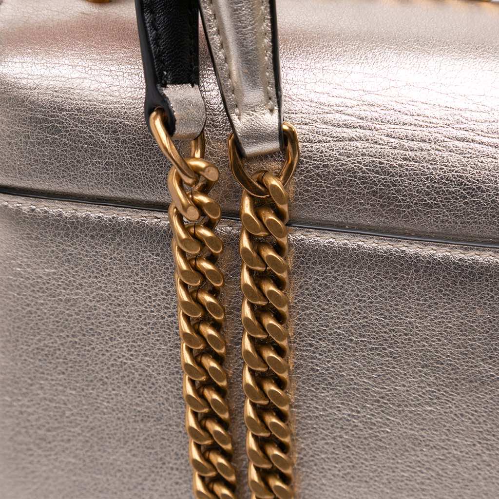 Saint Laurent Small Metallic Calfskin Monogram Sunset Crossbody - Image 14