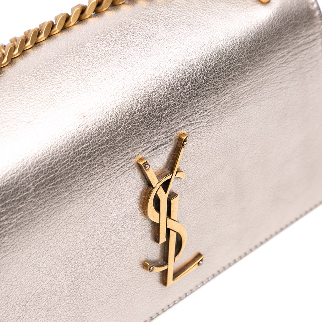 Saint Laurent Small Metallic Calfskin Monogram Sunset Crossbody - Image 11