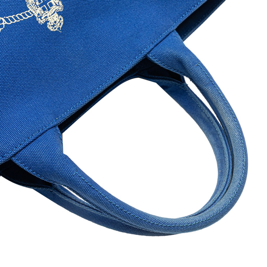 Prada Medium Canvas Canapa Logo Convertible Shopping Tote - Image 13