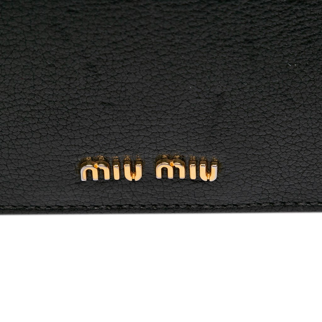 Miu Miu Goatskin Madras Soft Calf Crystal Embellished Crossbody - 5