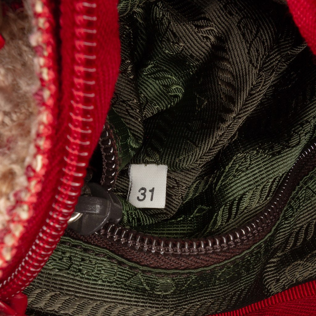 Prada Vitello Trimmed Tweed Flat Tote - Detail 1