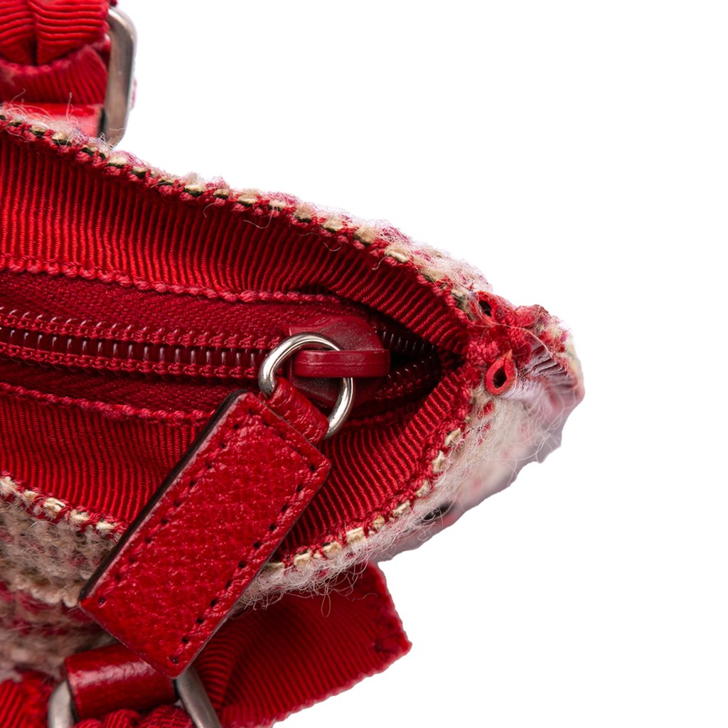 Prada Vitello Trimmed Tweed Flat Tote - Detail 2