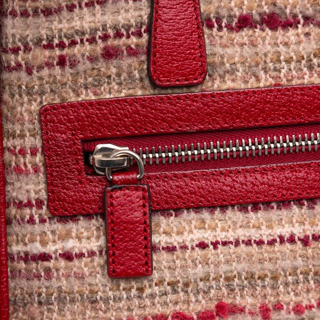 Prada Vitello Trimmed Tweed Flat Tote - Image 10