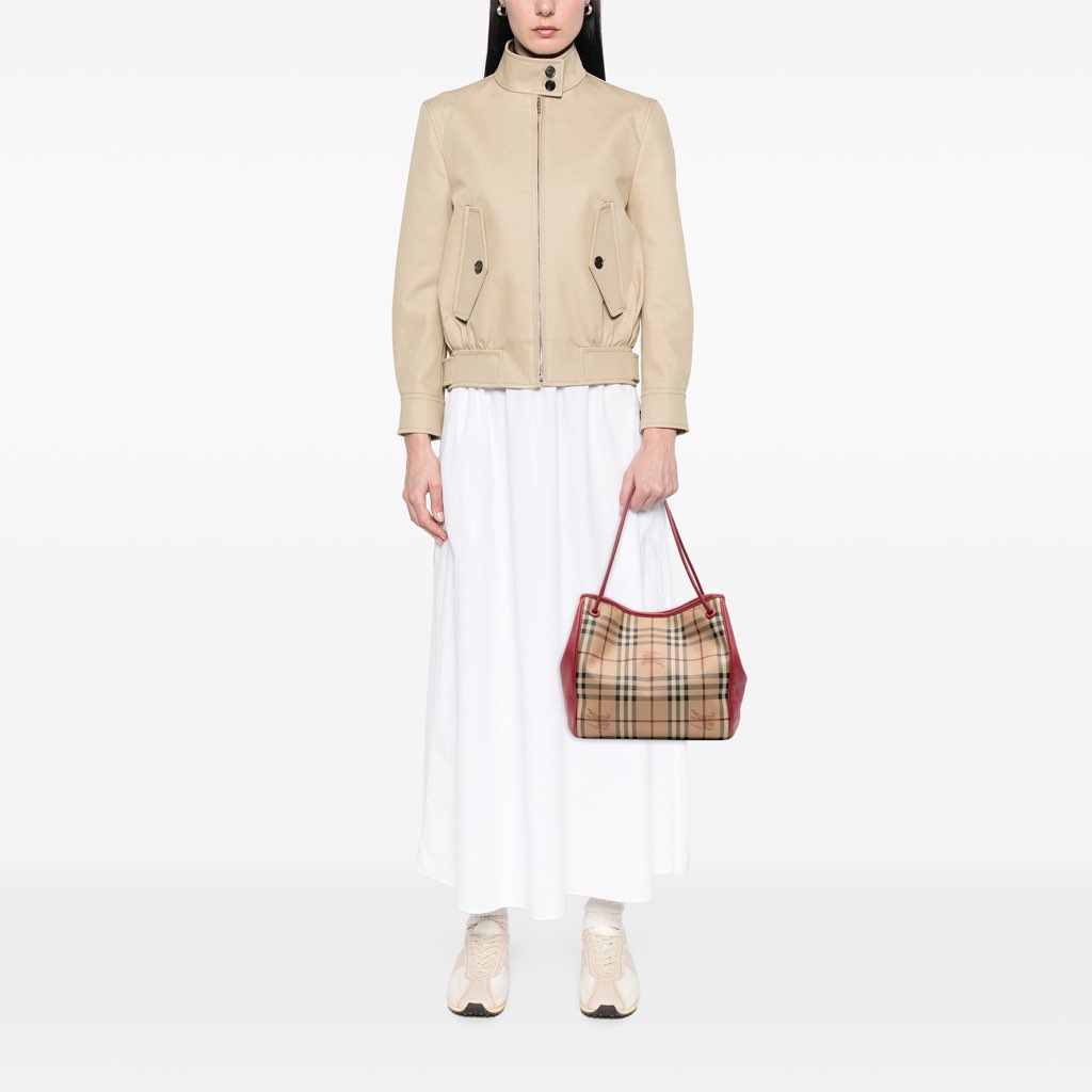 Burberry Small Haymarket Check Coated Canvas Canterbury Tote - Image 11