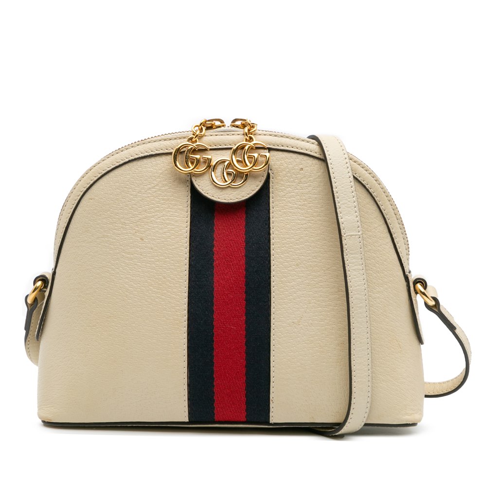 Gucci Small Leather Ophidia Dome Crossbody