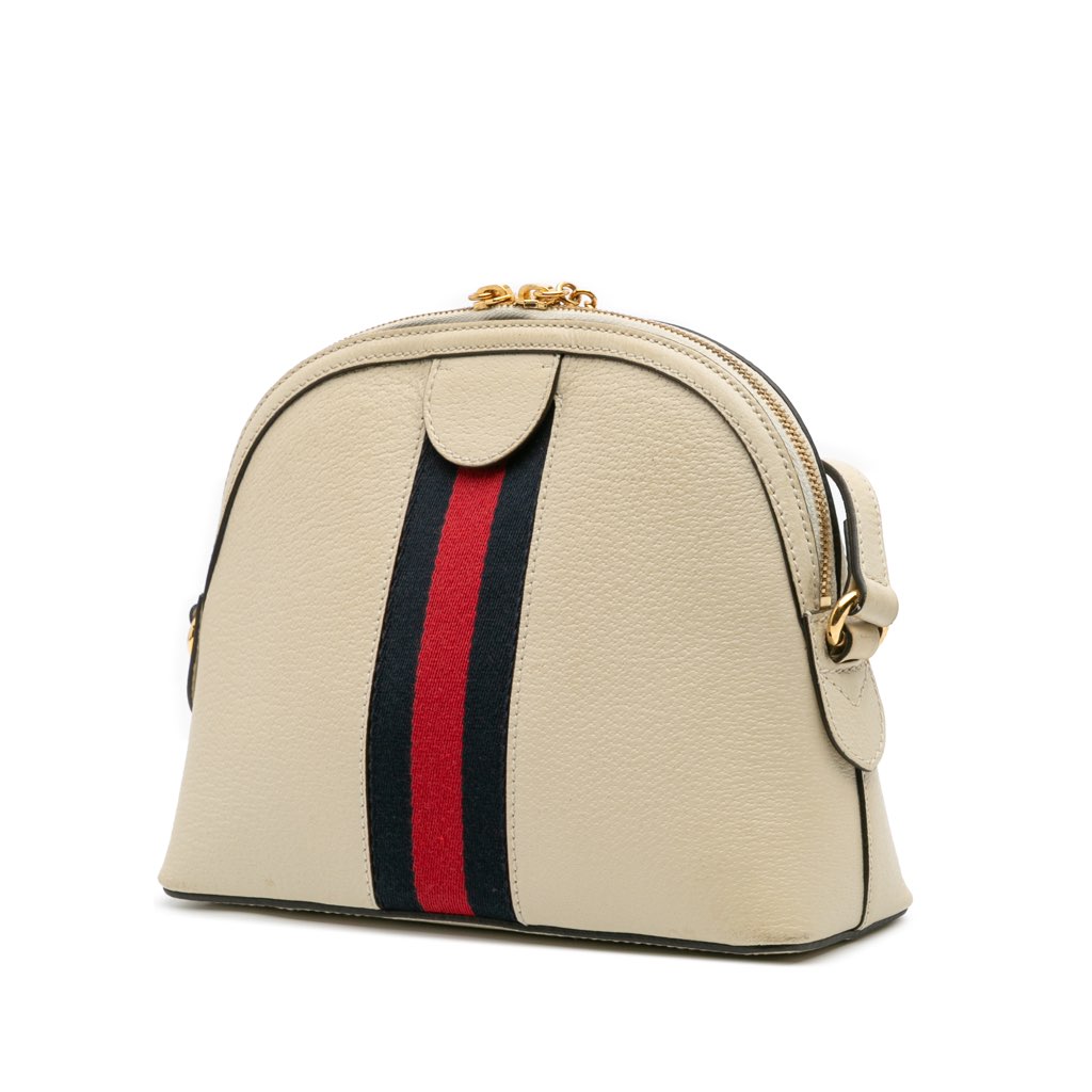 Gucci Small Leather Ophidia Dome Crossbody - Back view