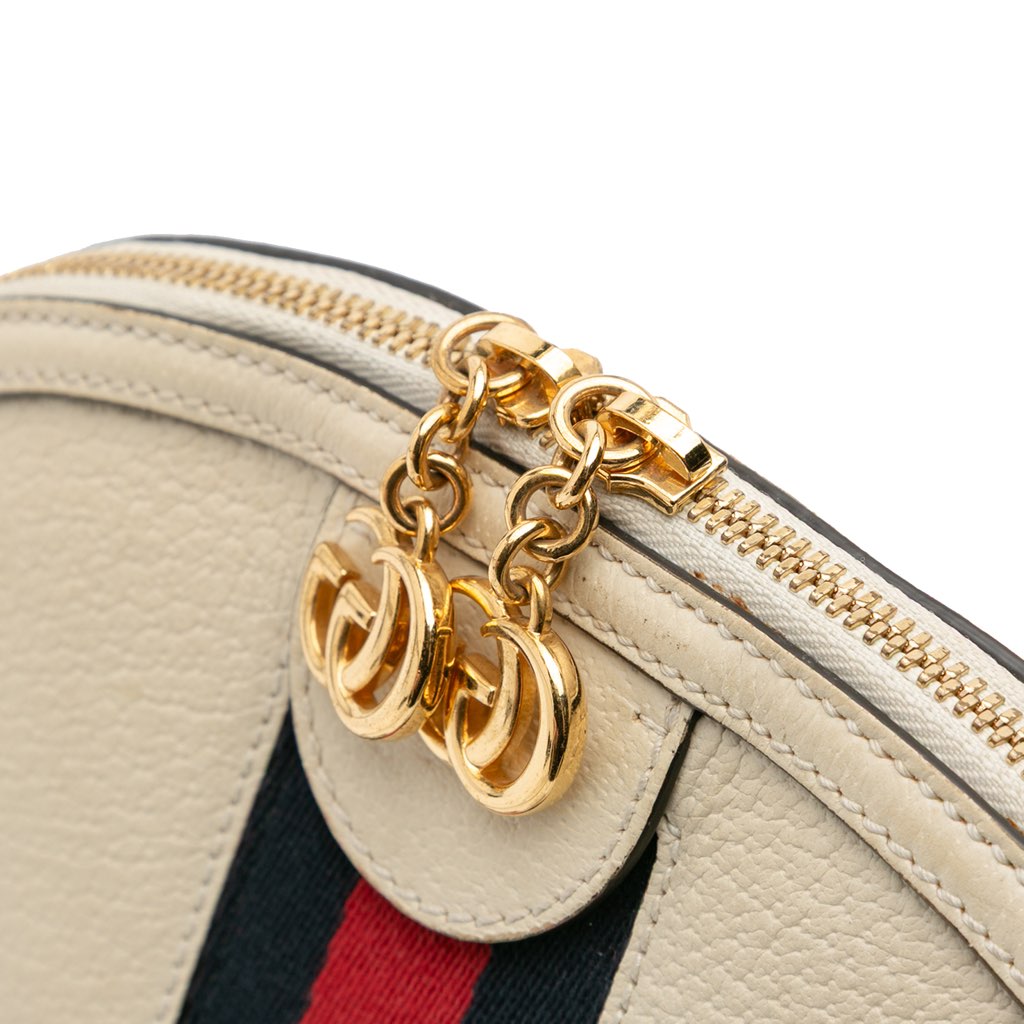 Gucci Small Leather Ophidia Dome Crossbody - Image 10