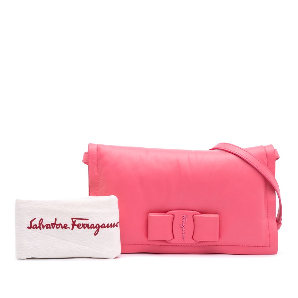 Salvatore Ferragamo Mini Padded Leather Viva Bow Crossbody - Image 14