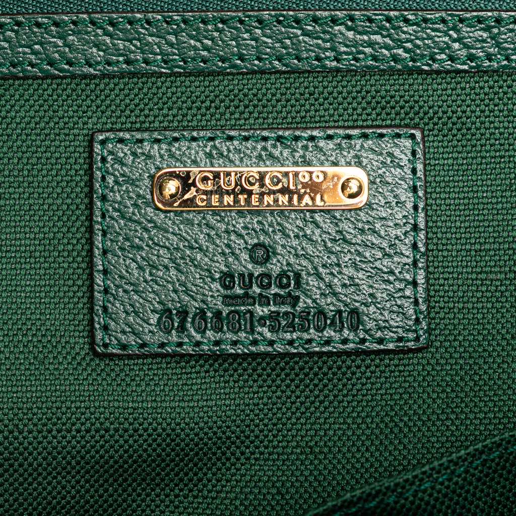 Gucci 100th Anniversary Medium GG Canvas Embroidered Flower Ophidia Tote - Side view