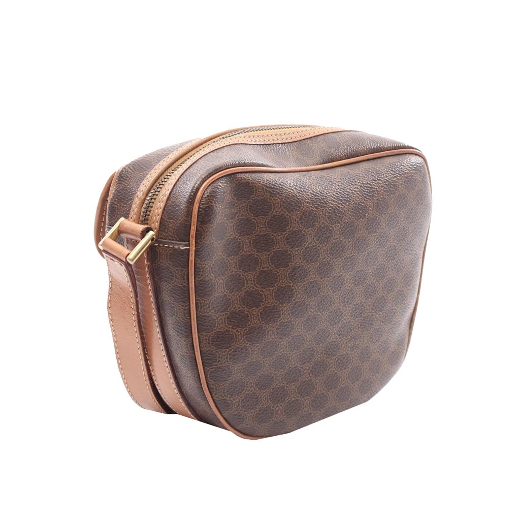 Celine Macadam Coated Canvas Crossbody - Back view