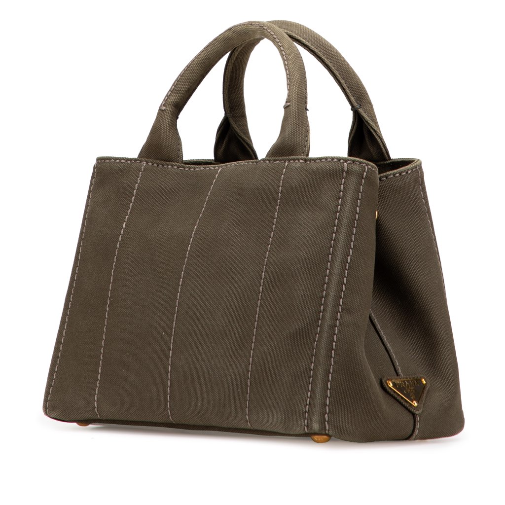 Prada Small Canvas Canapa Logo Satchel - 2