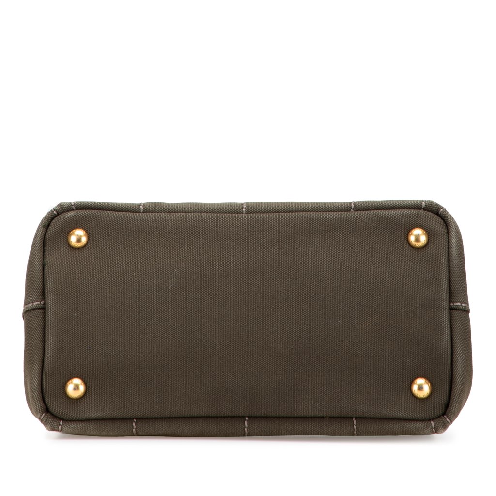Prada Small Canvas Canapa Logo Satchel - 3