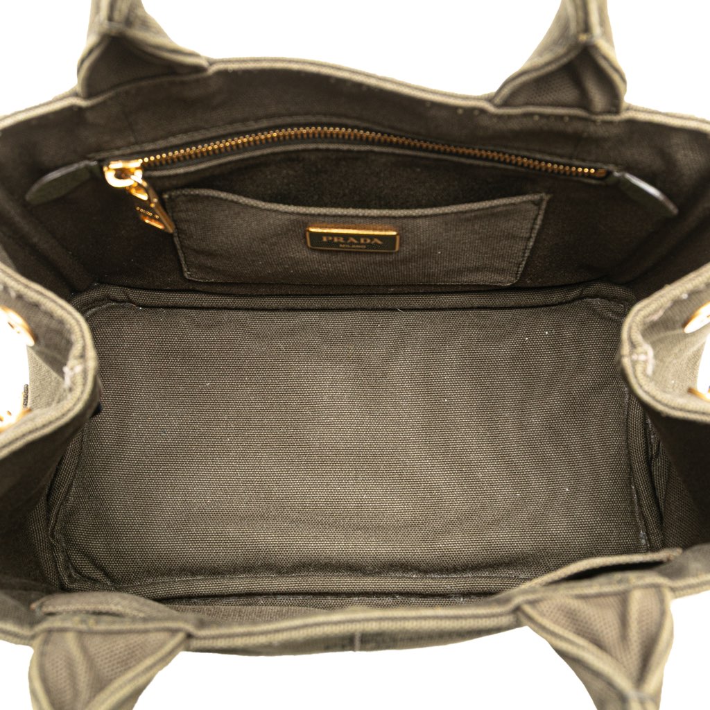Prada Small Canvas Canapa Logo Satchel - 4