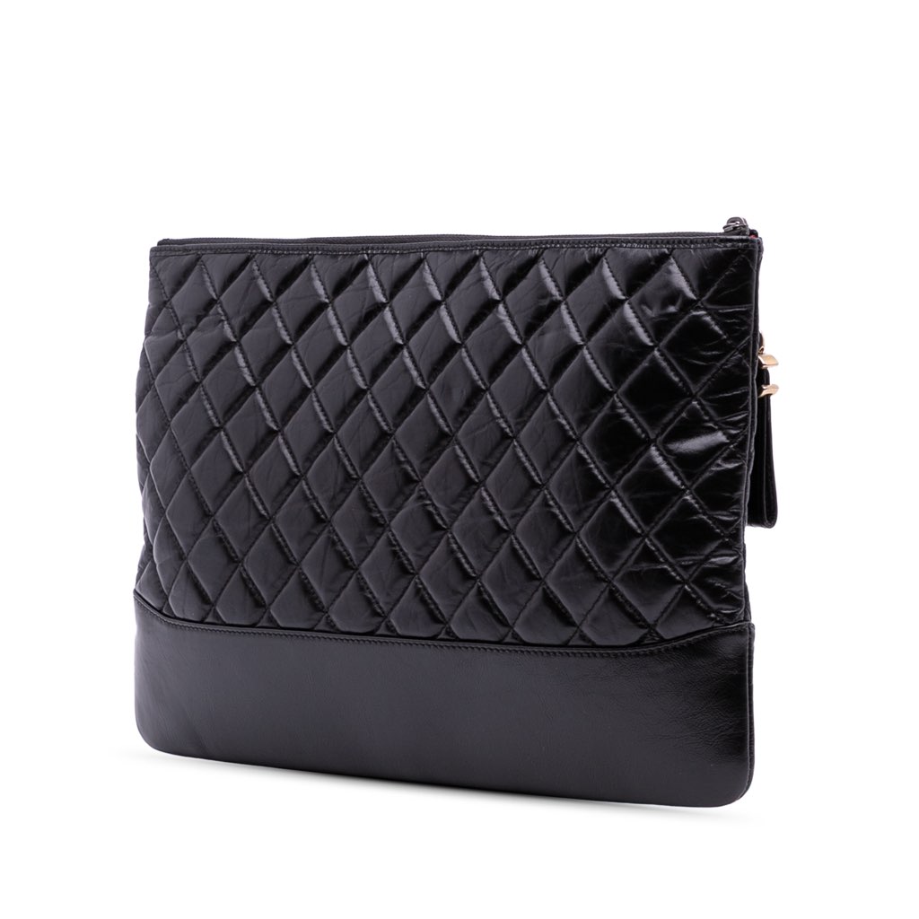 Chanel Large Aged Calfskin Gabrielle O Case Clutch - 2