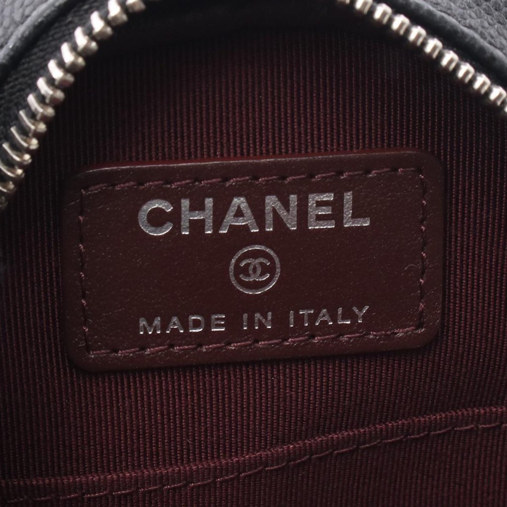 Chanel CC Quilted Caviar Round Clutch With Chain - 5