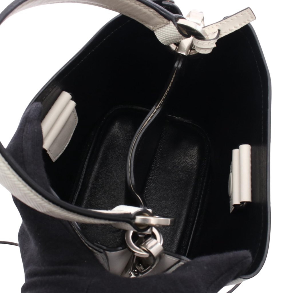 Prada Small Saffiano Cuir Smalto Panier Satchel - 3