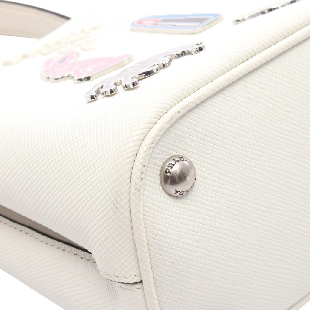 Prada Small Saffiano Cuir Smalto Panier Satchel - 5